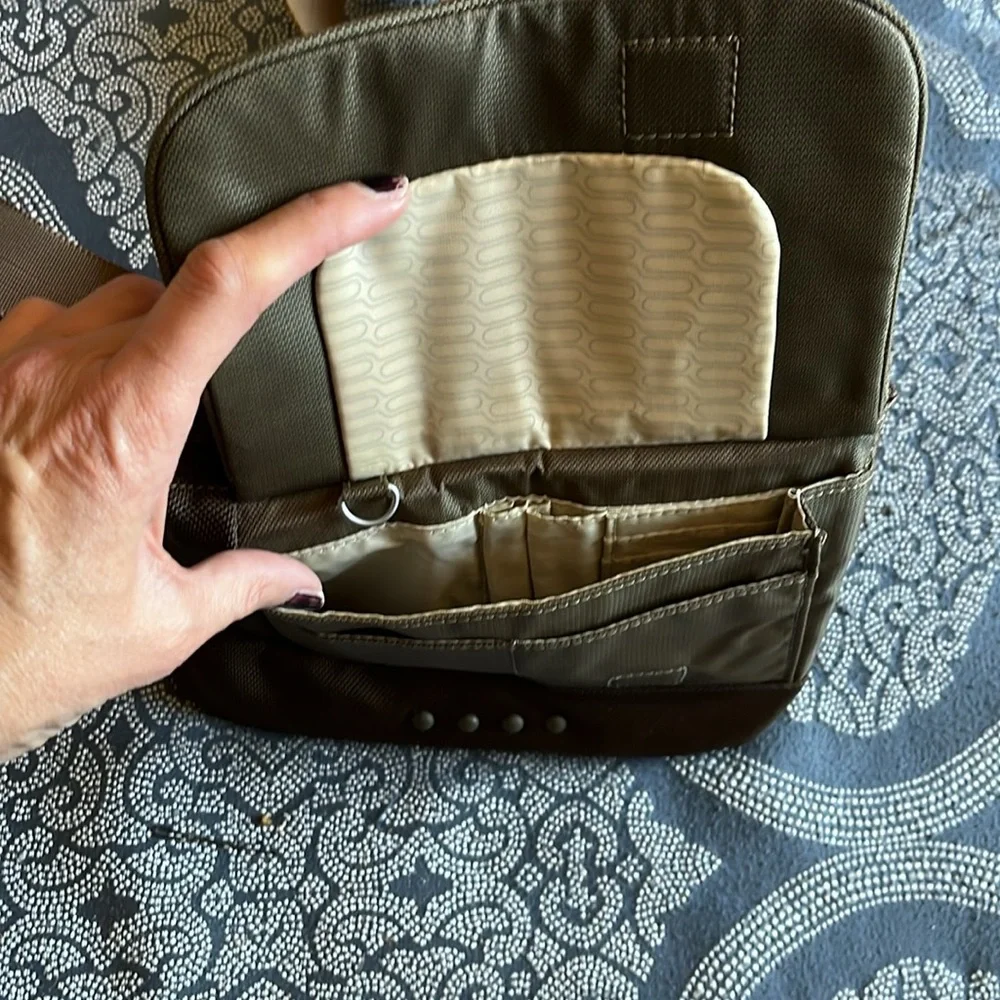 Tumi Army Green Crossbody Bag